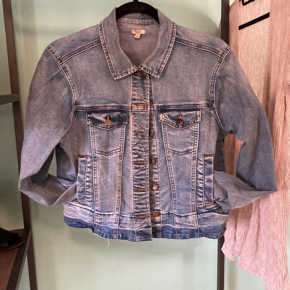 Reba Distressed Denim Jacket